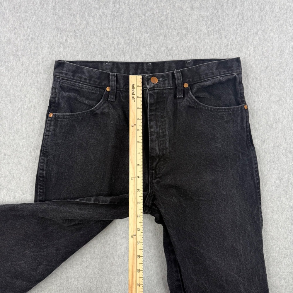 Wrangler Jeans Mens Fits 33x32 Black 936WBK Slim Fit Cowboy Cut Western Denim - Picture 10 of 13